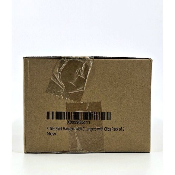 DEILSY 5-Tier Hangers with Clips 3 PK Metal Rubber Space Saving Multiple Clothes - Picture 9 of 13